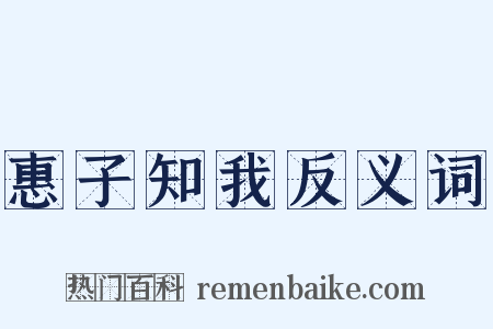 惠子知我反义词是什么意思的图片